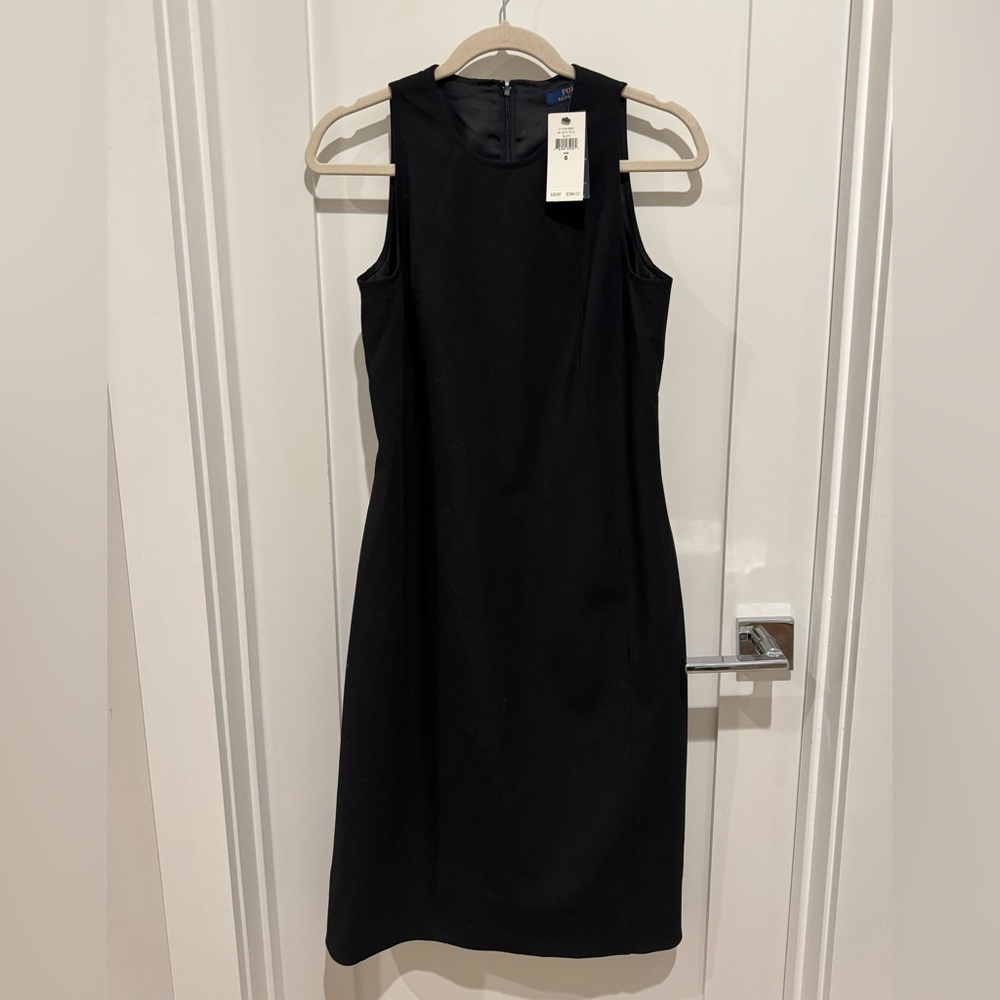 New Ralph Lauren Black Ponte Sheath Dress Classic Lined Workwear size 6 big bin - Picture 7 of 12